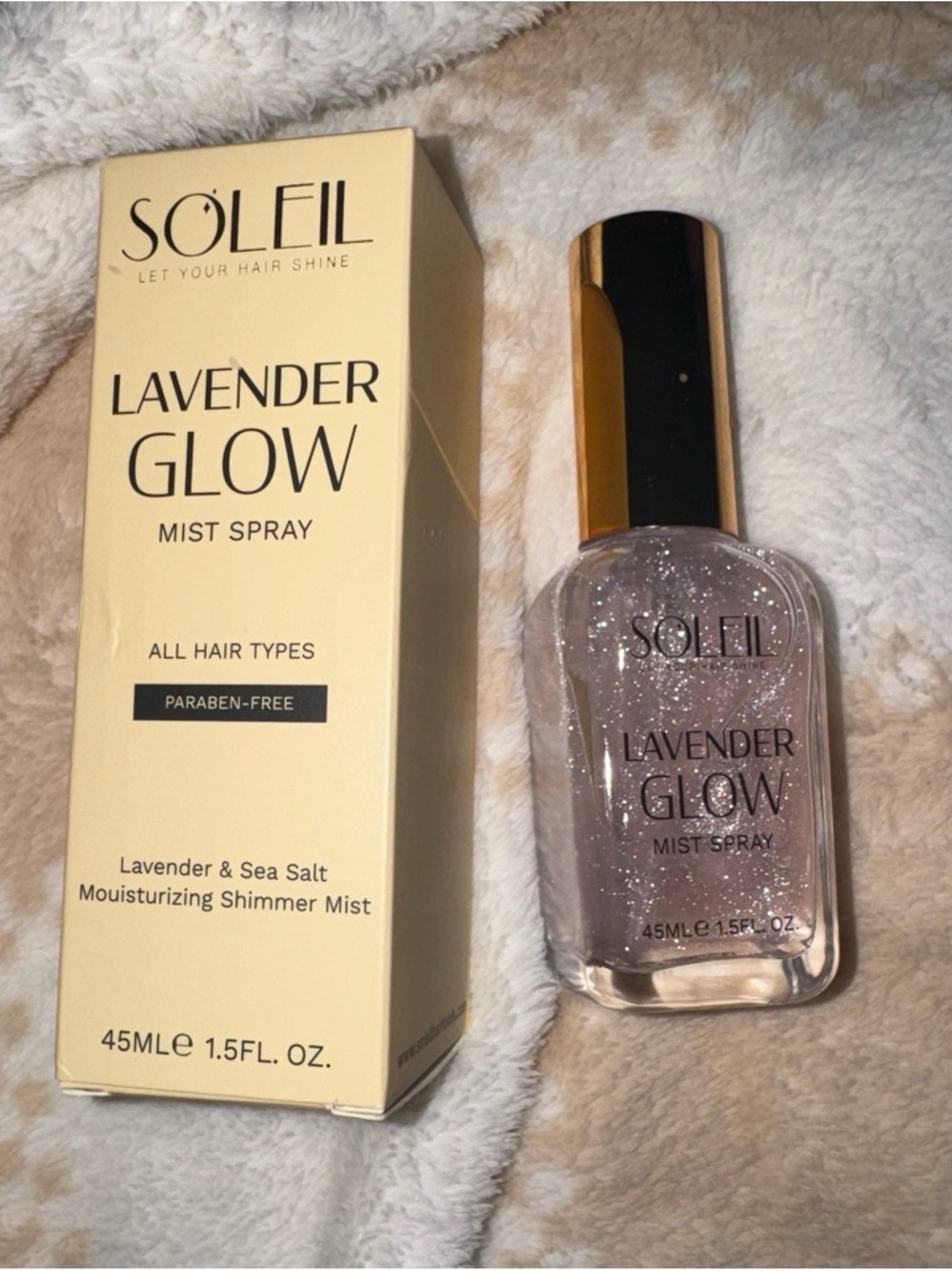 Soleil Lavender Glow Mist Spray — Lavender Shimmer Hair Mist